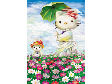 33-073(300片-Hello Kitty-撐陽傘的女人)
