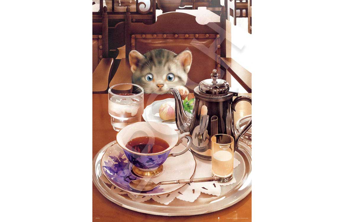 06-519S(500片拼圖 村松誠 下午茶時間和小貓)