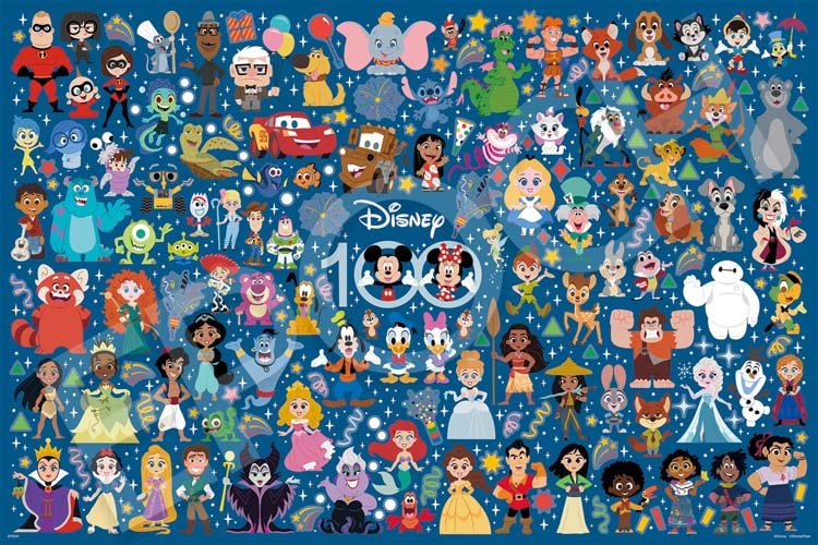 97-701(1000片裝飾拼圖  迪士尼100週年紀念拼圖)